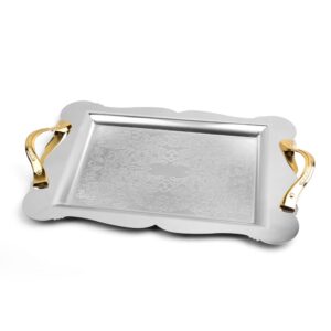 سینی استیل دالبری بزرگ طلایی- 3168G