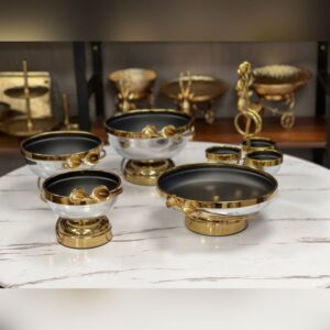 سرویس پذیرایی گل لیلیوم رنگ طلایی سیلور