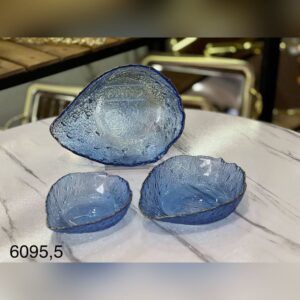 کاسه ۳سایز اشکی آبی کد 6095,5
