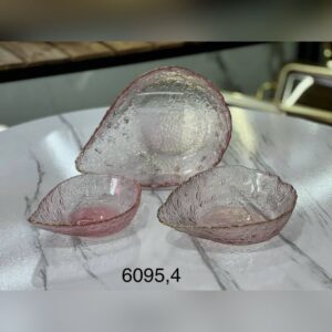 کاسه ۳سایز اشکی صورتی کد 6095,4